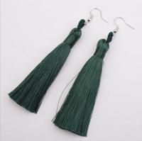 3 delige vrouwen Boho Fashion lange kwast Earrings(green) - thumbnail
