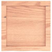 Wandschap 40x40x4 cm behandeld massief eikenhout lichtbruin - thumbnail