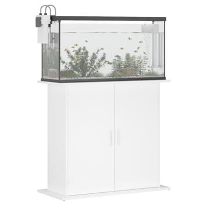 Aquariumstandaard 81x36x73 cm bewerkt hout wit - thumbnail