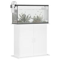 Aquariumstandaard 81x36x73 cm bewerkt hout wit - thumbnail