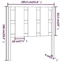 Hoofdbord 105,5x4x100 cm massief grenenhout zwart - thumbnail