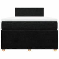Boxspring met matras stof zwart 120x190 cm - thumbnail