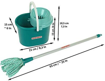 Theo Klein Leifheit Speelgoed Dweil met Emmer Turquoise