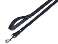 Nobby Classic Preno Hondenriem, 120 cm/25-35 mm, Zwart/Grijs - thumbnail