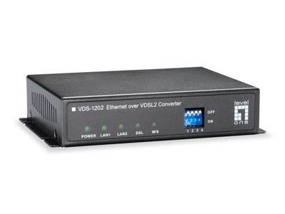 LevelOne VDS-1202 netwerk media converter 100 Mbit/s Grijs LevelOne VDS-1202 netwerk media converter 100 Mbit/s Grijs
