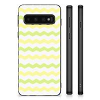 Samsung Galaxy S10 Bumper Case Waves Yellow - thumbnail