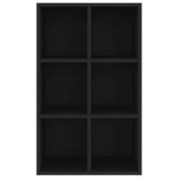 Boekenkast/dressoir 66x30x97,8 cm spaanplaat zwart - thumbnail