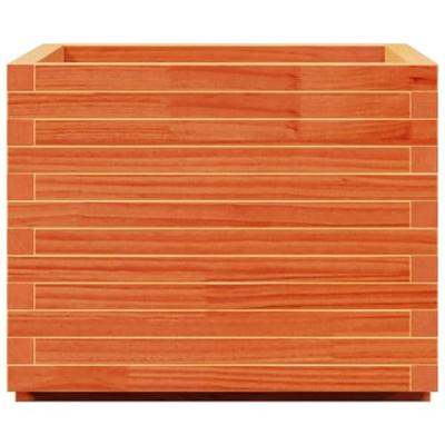 Plantenbak 60x60x49,5 cm massief grenenhout wasbruin
