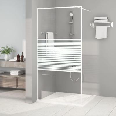 Inloopdouchewand 100x195 cm transparant ESG-glas wit
