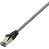 LogiLink CQ8102S RJ45 Netwerkkabel, patchkabel CAT 8.1 S/FTP 15.00 m Grijs-wit (RAL 7035) Afscherming gevlochten, Halogeenvrij 1 stuk(s) - thumbnail