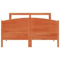 Bedframe zonder matras massief grenenhout wasbruin 120x190 cm - thumbnail
