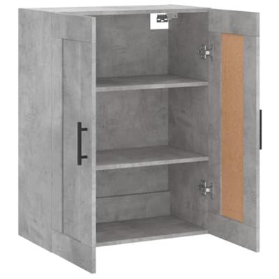 Wandkast 69,5x34x90 cm bewerkt hout betongrijs