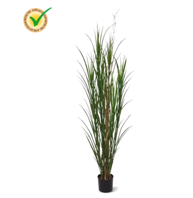 Kunst Rietgras plant deluxe 165cm - groen - UV bestendig
