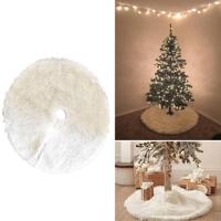 Kerstboom pluche rok wit ronde Ornament decoratie Diameter: 78cm(White) - thumbnail