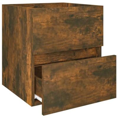 Wastafelkast 41x38,5x45 cm bewerkt hout gerookt eikenkleurig Wastafelkast 41x38,5x45 cm bewerkt hout gerookt eikenkleurig