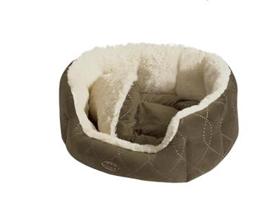 Nobby Comfort bed Ceno beige/bruin L x B x H: 65 x 57 x 22 cm