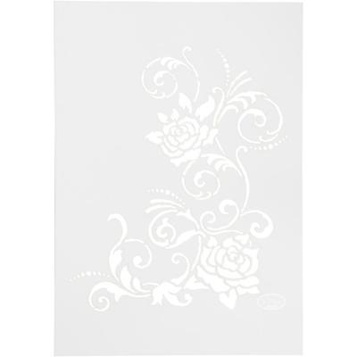 Viva Decor Flexibel sjabloon, bloemen, a4, vel 210x297 mm, 1 stuk