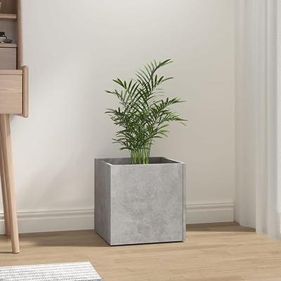 VidaXL Plantenbak 40x40x40 cm bewerkt hout betongrijs VidaXL Plantenbak 40x40x40 cm bewerkt hout betongrijs