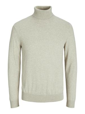 Jack & Jones Jjeemil Knit Roll Neck Noos Trui Oatmeal Melange
