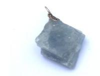 Edelsteen Hanger Calciet Blauw (Ruw) - thumbnail