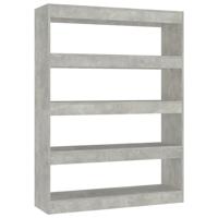 Boekenkast/kamerscherm 100x30x135 cm betongrijs - thumbnail