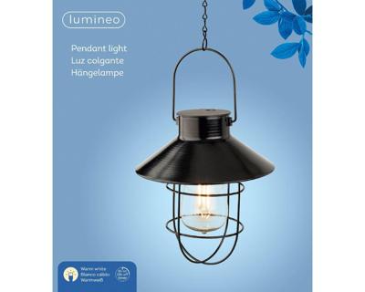 Hanglamp zwart LED warm wit - Lumineo