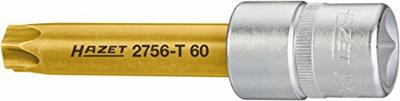 HAZET Cardanas TORX® dopsleutelbit 2756-T60 · 1/2 inch (12,5 mm) vierkant hol · Binnen-TORX®-profiel · SW T60 HAZET Cardanas TORX® dopsleutelbit 2756-T60 · 1/2 inch (12,5 mm) vierkant hol · Binnen-TORX®-profiel · SW T60