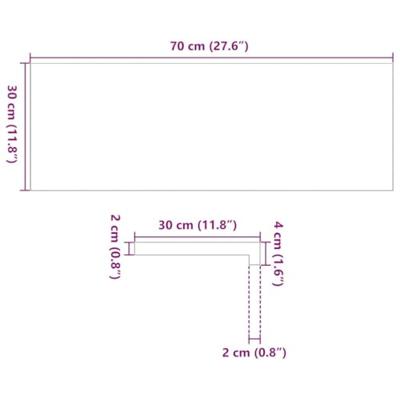 VidaXL Traptreden 4 st 70x30x2 cm massief eikenhout donkerbruin VidaXL Traptreden 4 st 70x30x2 cm massief eikenhout donkerbruin