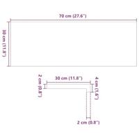 VidaXL Traptreden 4 st 70x30x2 cm massief eikenhout donkerbruin - thumbnail