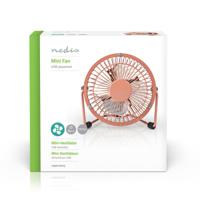 Metalen Miniventilator | Diameter 10 cm | USB-Voeding | Oudroze - thumbnail