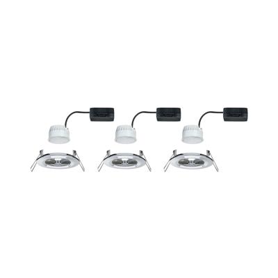 Paulmann Nova Inbouwlamp voor badkamer Set van 3 stuks LED LED 18 W IP44 Chroom (glanzend) Paulmann Nova Inbouwlamp voor badkamer Set van 3 stuks LED LED 18 W IP44 Chroom (glanzend)