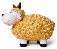 Gouden schaap met hoorns - 23 cm - thumbnail