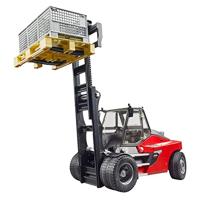 Bruder Linde ht160 heftruck met pallet en 3 boxen - thumbnail