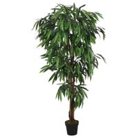 VidaXL Kunstplant mangoboom 450 bladeren 120 cm groen - thumbnail