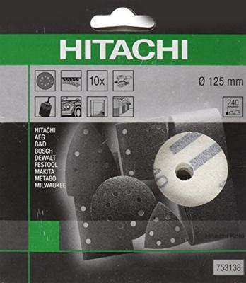 Hikoki accessoires Schuurschijf D.125 K240 Velcro Wit (10 St) - 753138