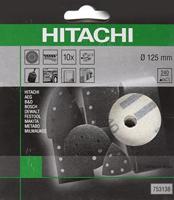 Hikoki accessoires Schuurschijf D.125 K240 Velcro Wit (10 St) - 753138 - thumbnail