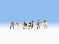 NOCH 15628 H0 Aan het werk figuren Geverfd, Zittend - thumbnail