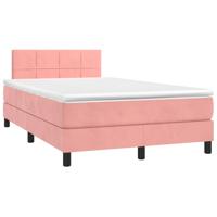 Boxspring met matras fluweel roze 120x190 cm - thumbnail
