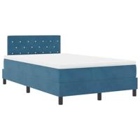 Boxspring bed met matras Donkerblauw 120 x 190 cm Fluweel - thumbnail