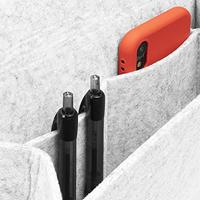 QUVIO Organizer voor bed of bank vilt grijs - thumbnail