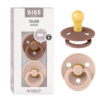 Set van 2 BIBS Colour-fopspenen, maat 1 van 0 tot 6 maanden terracotta + poederroze - thumbnail