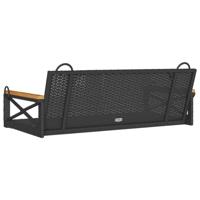 Schommelbank 109x62x40 cm poly rattan zwart - thumbnail
