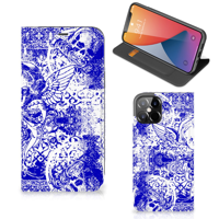Mobiel BookCase iPhone 12 Pro Max Angel Skull Blauw - thumbnail