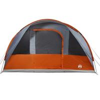 Tunneltent 7-persoons waterdicht grijs en oranje - thumbnail