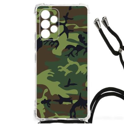 Samsung Galaxy A53 Doorzichtige Silicone Hoesje Army Dark Samsung Galaxy A53 Doorzichtige Silicone Hoesje Army Dark