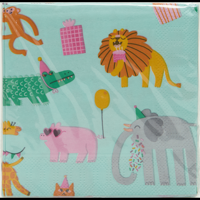 HEMA Servetten 24X24 Party Animal 20 Stuks bij Jumbo - thumbnail