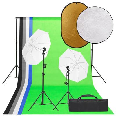 VidaXL Fotostudioset met verlichtingsset, achtergrond en reflector VidaXL Fotostudioset met verlichtingsset, achtergrond en reflector