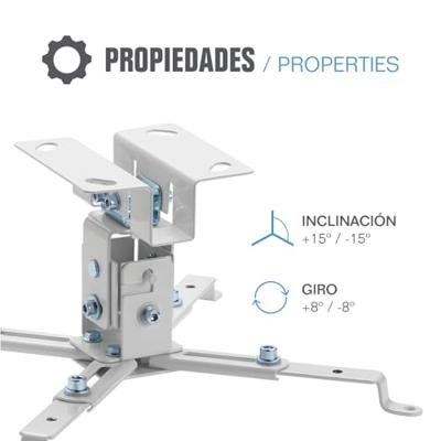 Kantelbare en Draaibare Plafondondersteuning voor Projector iggual STP01 IGG314708 -22,5 - 22,5° -15 - 15°