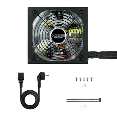 Voedingsbron TooQ XGEII LED 700W Zwart Blauw 700 W ATX RoHS 80 Plus Bronze