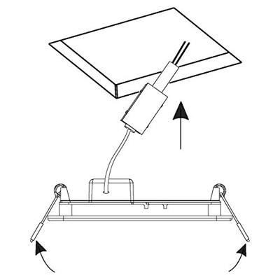 Eglo Vierkante inbouwspot Fueva 5 10,5w - 4000K 16cm zwart 99188
